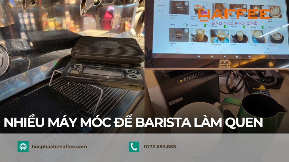 Barista lành nghề cần phân biệt rõ công dụng của các loại máy móc pha chế