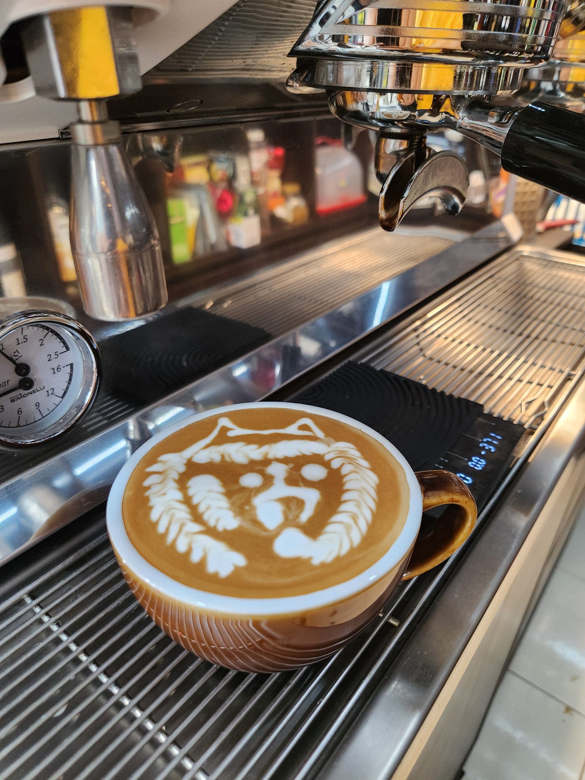 Latte Art hình Shiba