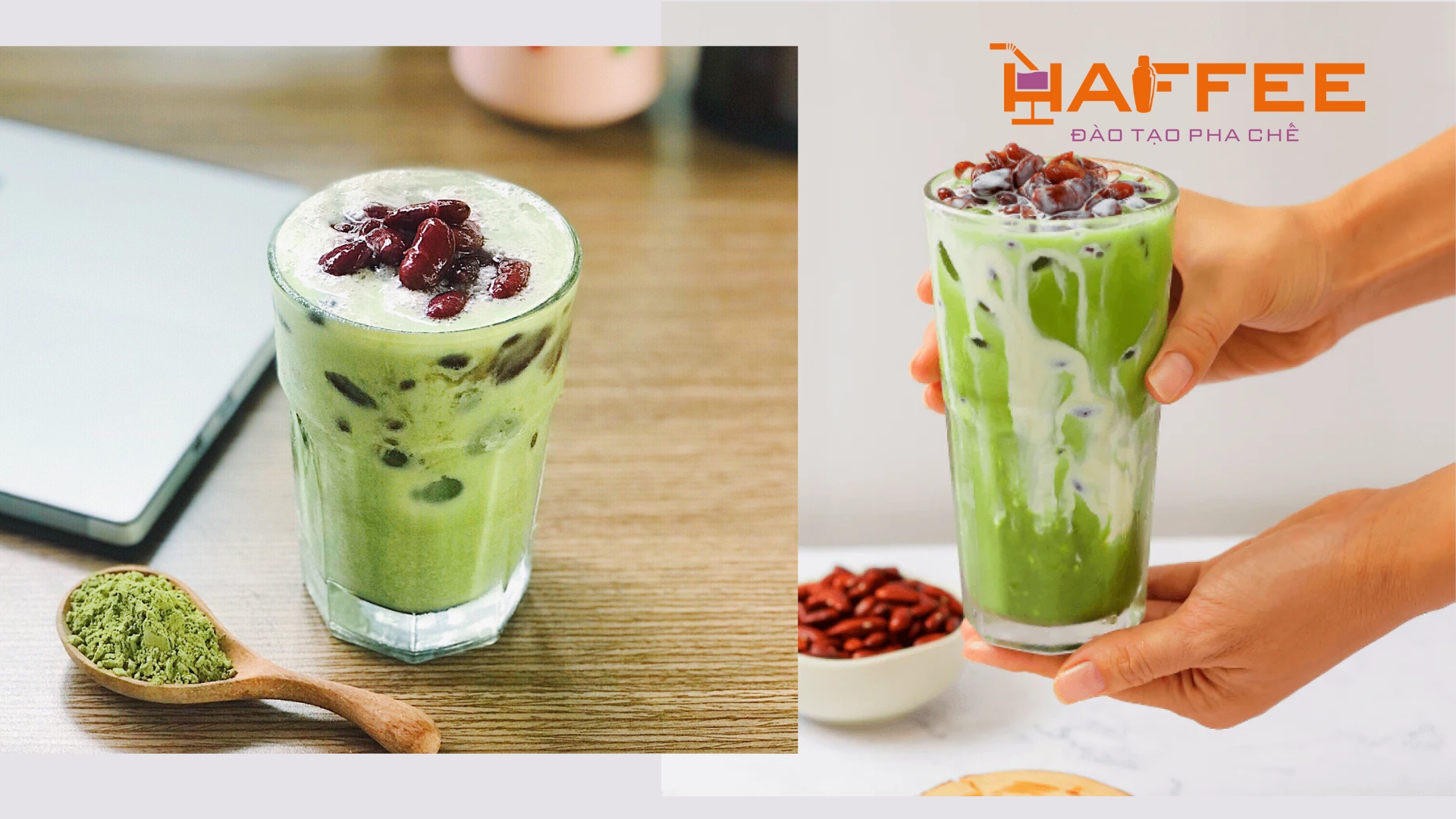 Trà sữa matcha đậu đỏ đậm vị Nhật Bản