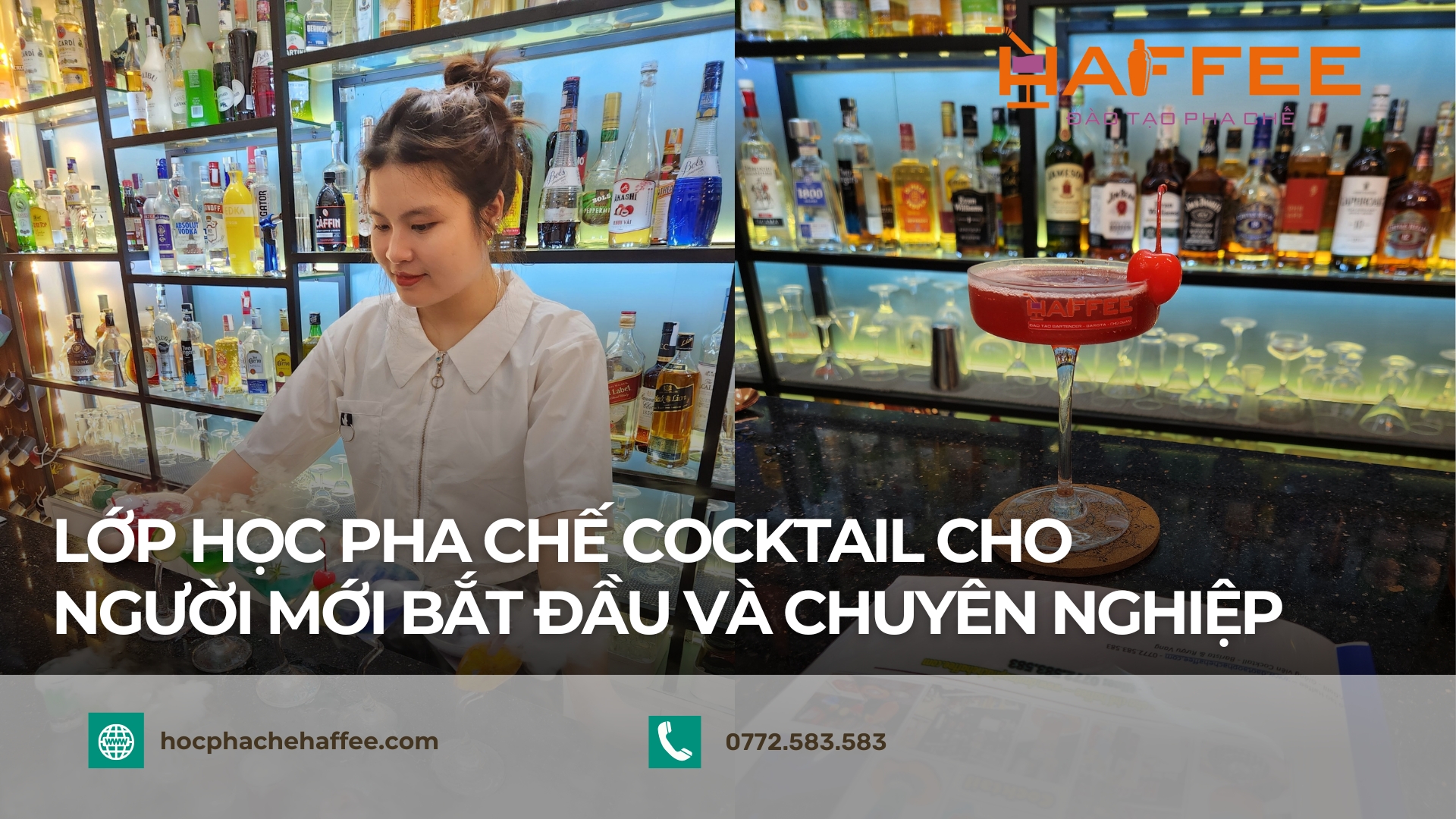Haffee có các lớp học pha chế cocktail phù hợp với mọi đối tượng
