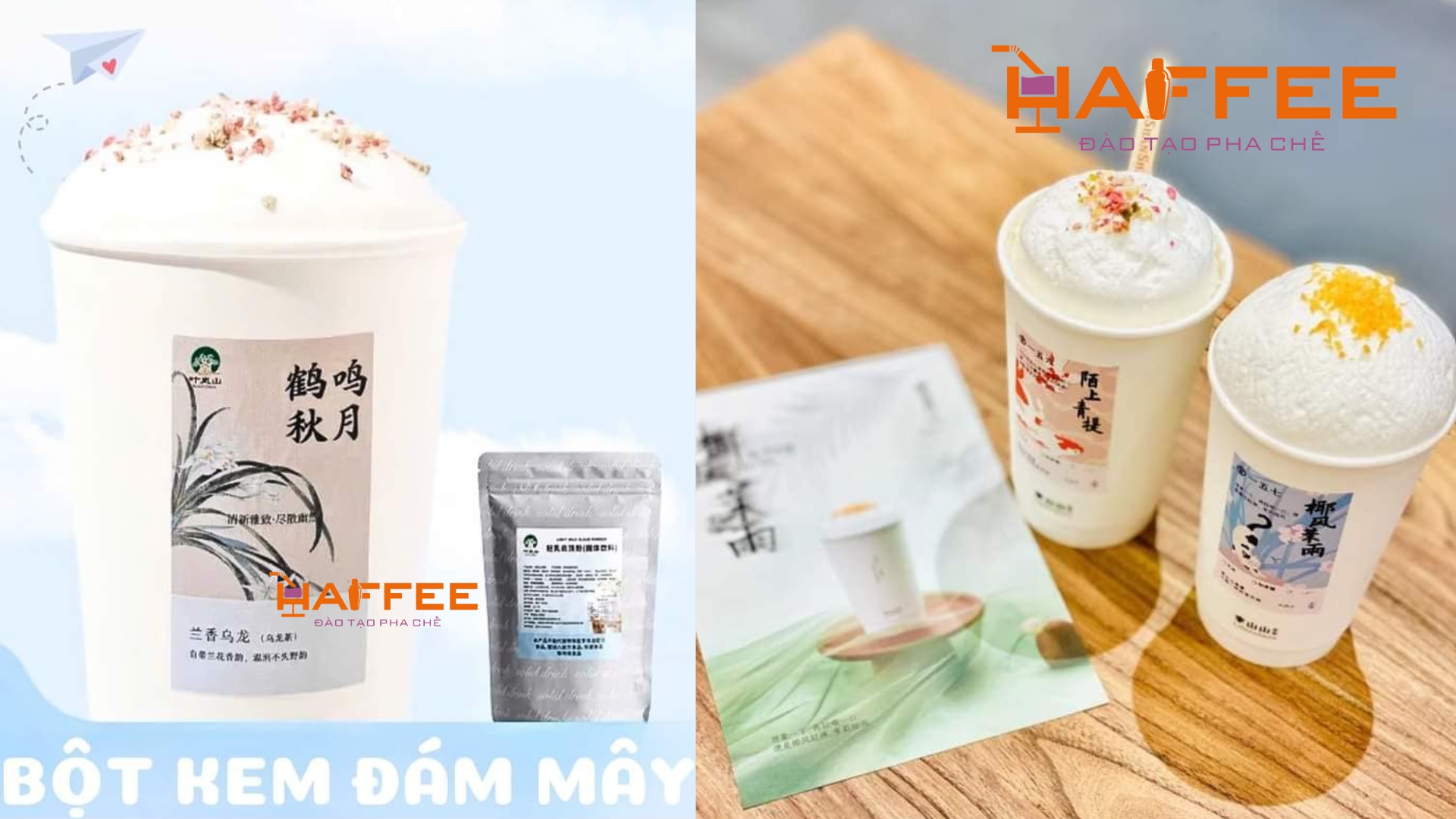 Bột kem đám mây - Nguyên liệu không thể thiếu để tạo nên lớp bọt mịn màng