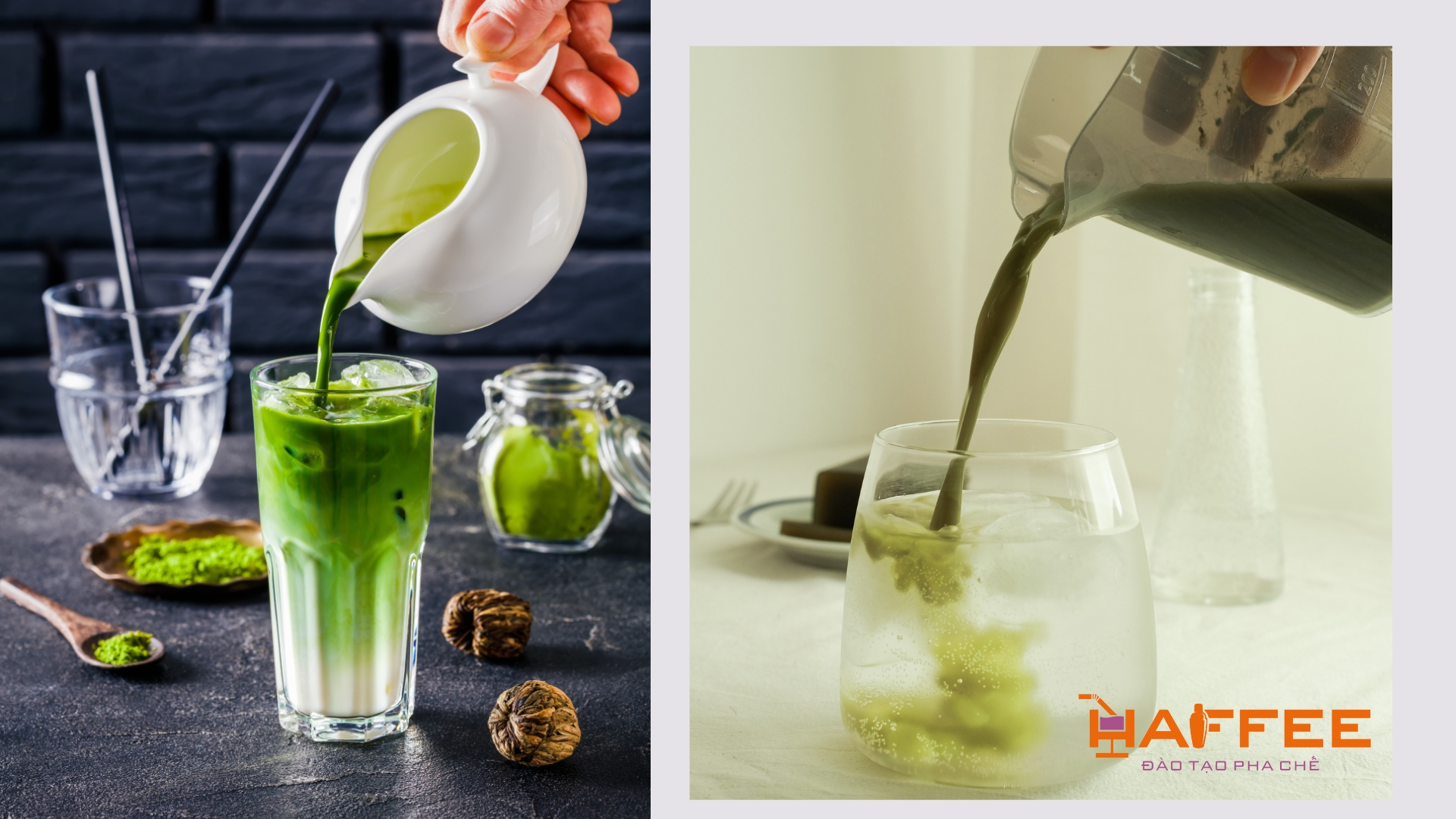 Pha matcha không bị bột cần bột, cặn, vón cục, ngon, nước đúng nhiệt, đánh đều và dụng cụ sạch.