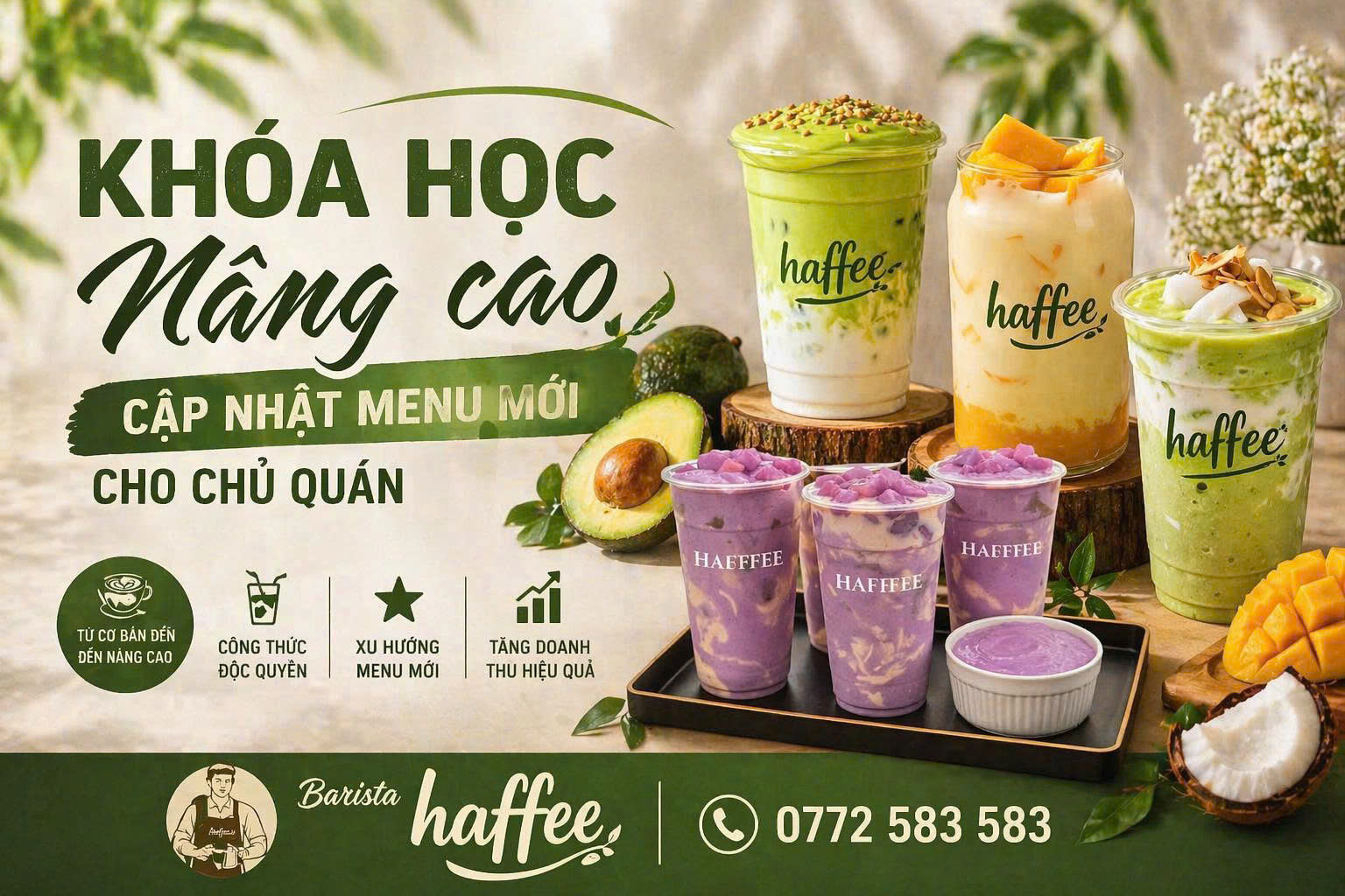 Haffee cung cấp giải pháp làm mới thực đơn chuyên nghiệp giúp quán cà phê bùng nổ doanh thu